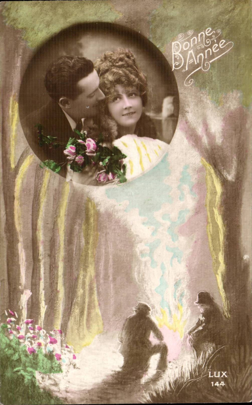 Couple amoureux — Bonne Année — LUX 144