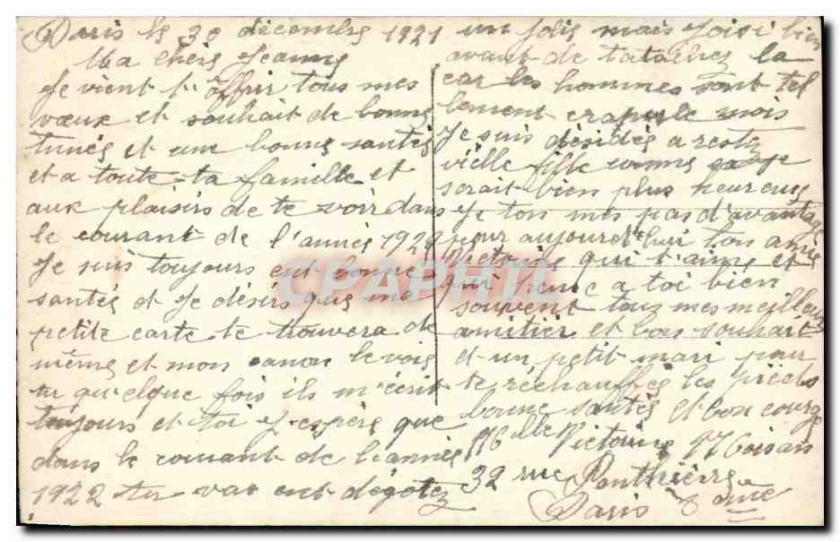CPA Fantaisie Femme — Rückseite