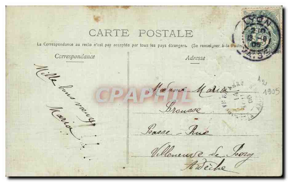 CPA Fantaisie Fleurs Bonne fete — Back
