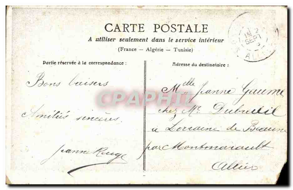 CPA Fantaisie Enfant Fille — Rückseite