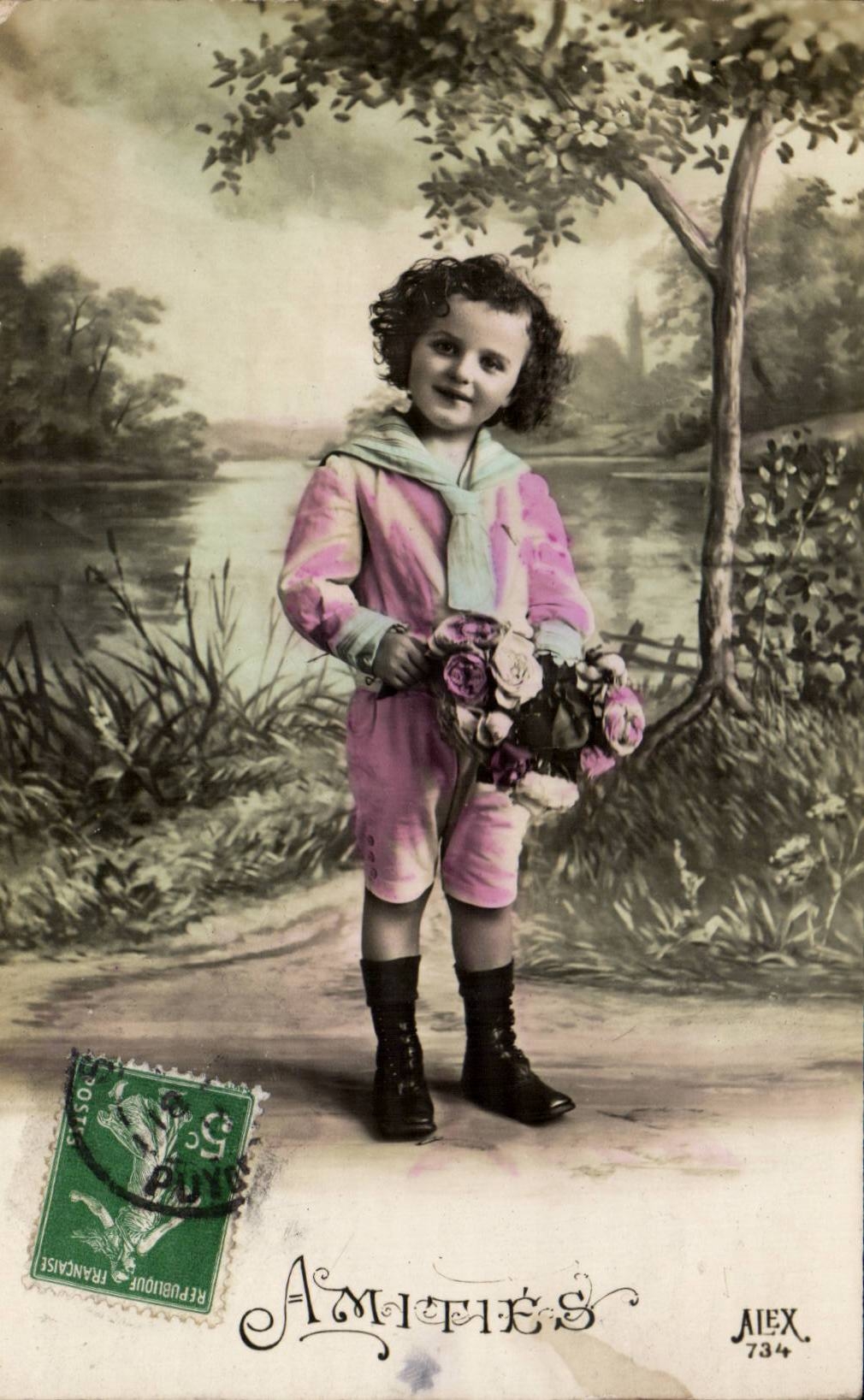 CPA Fantaisie Enfant Amities