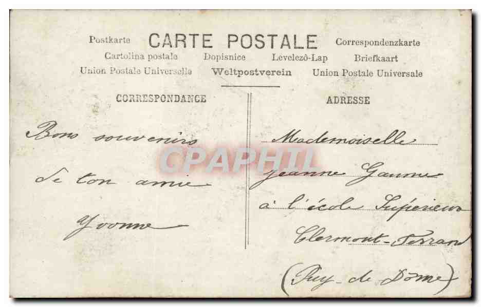CPA Fantaisie Enfant Amities — Rückseite