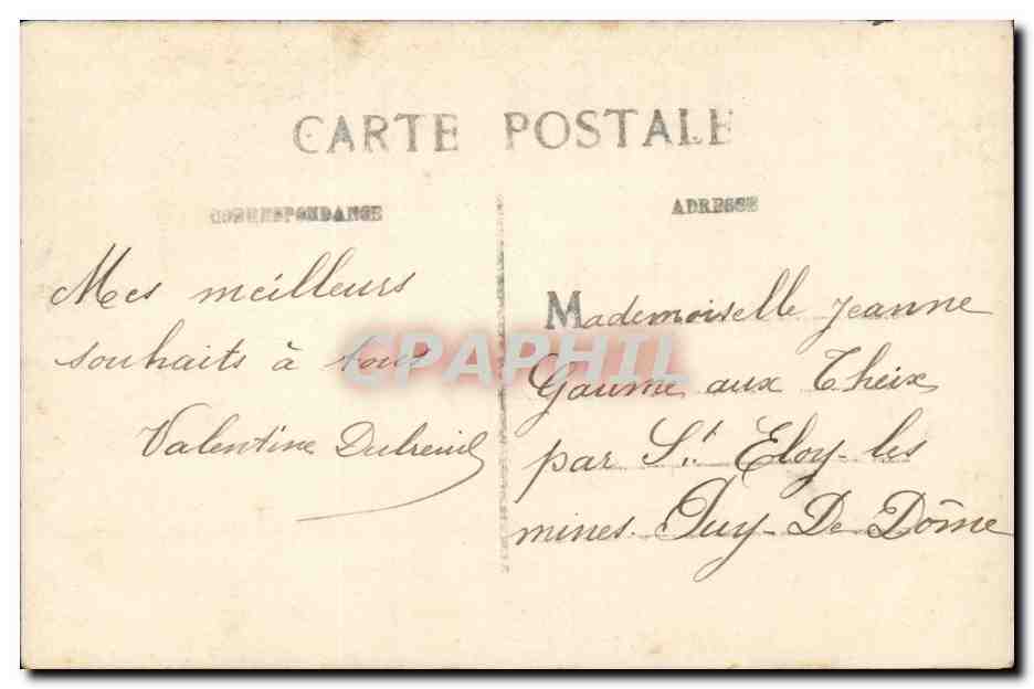 CPA Fantaisie Enfant Bonne annee — Verso