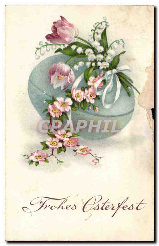 CPA Fantaisie Frohes Oseterfest Oeuf paques Easter