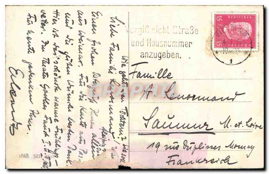 CPA Fantaisie Frohes Oseterfest Oeuf paques Easter — Rückseite