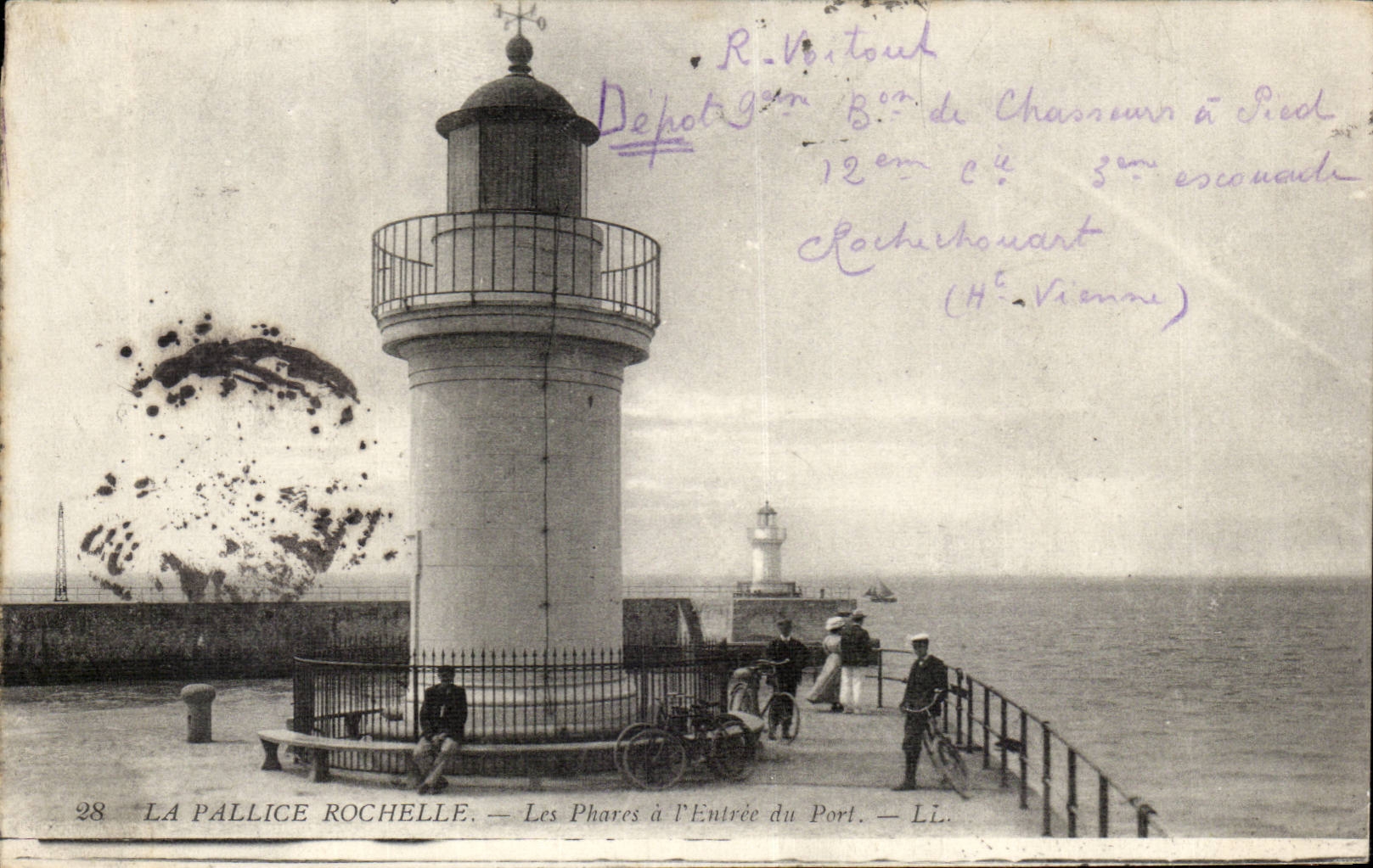 CPA La Pallice Rochelle Les phares a l'entree du port ( lighthouse )