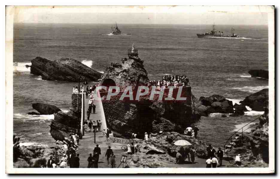 CPA Biarritz Le rocher de la vierge