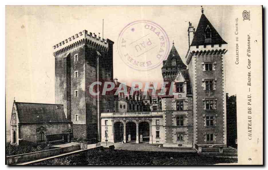CPA Chateau de Pau Entree cour d'honneur