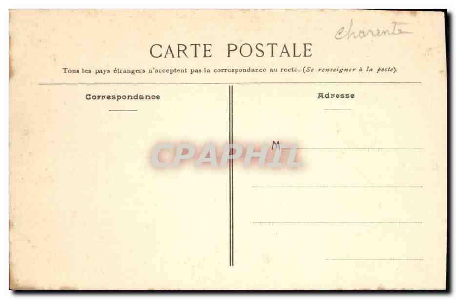 CPA Cognac Inerieur de l'eglise Saint Leger ( orgue carte toilee)  — Rückseite