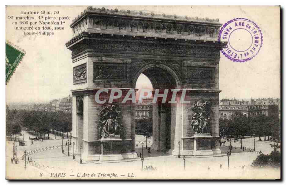 Paris CPA Arc de triomphe