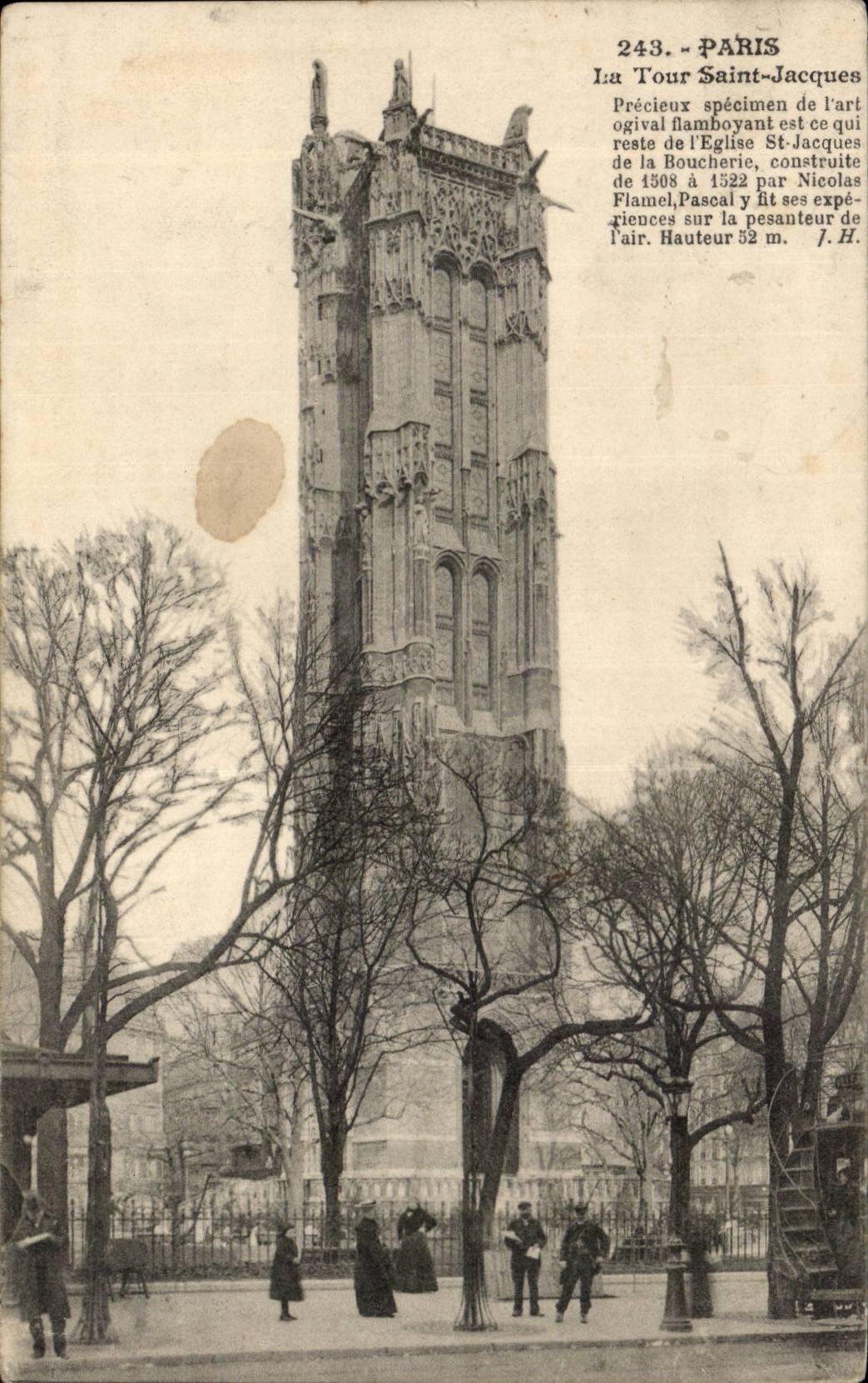 Paris CPA La Tour Saint Jacques