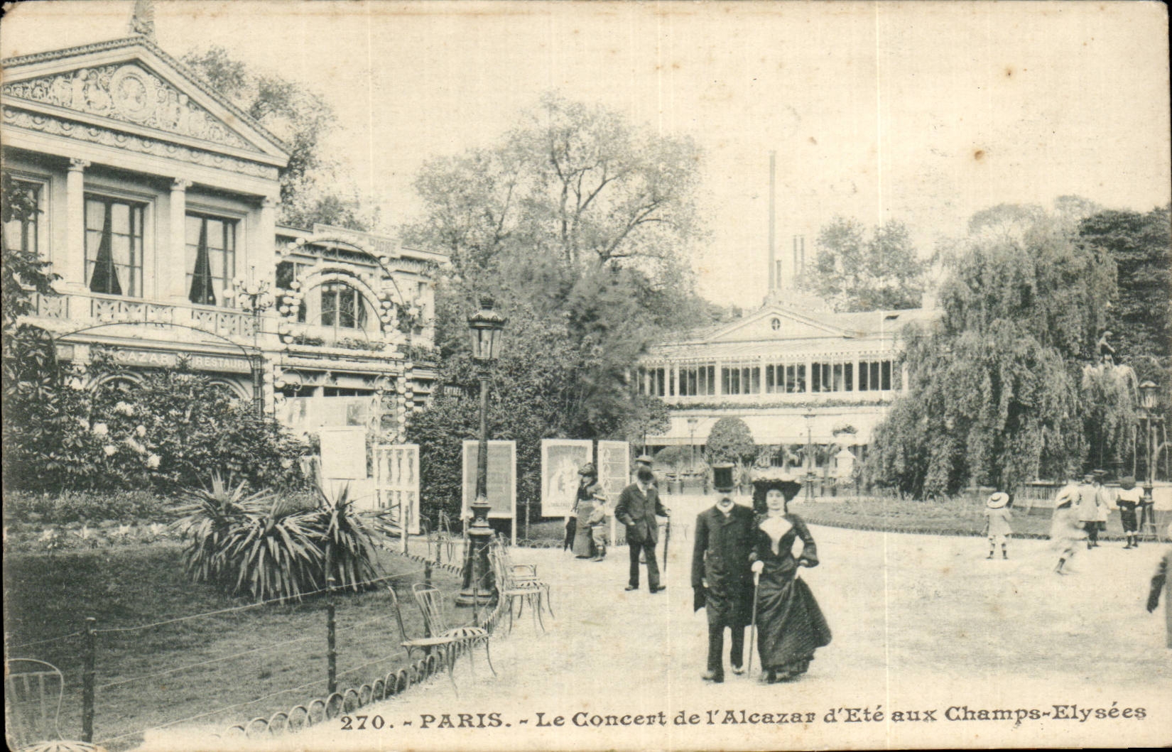 Paris CPA Le concert de l'Alcazar d'ete aux Champs Elysees