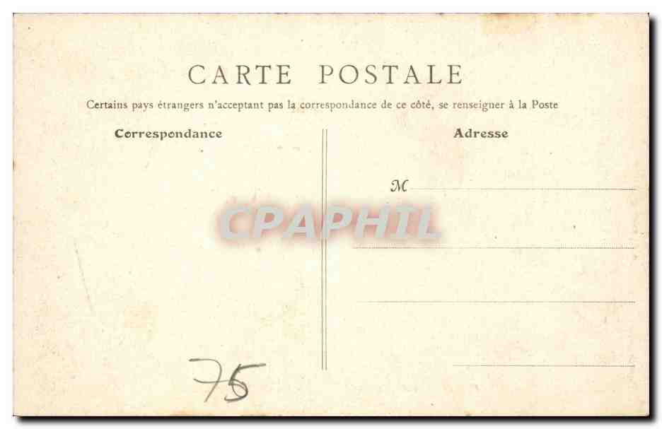 Paris CPA Bois de Boulogne Cascade et grotte — Rückseite
