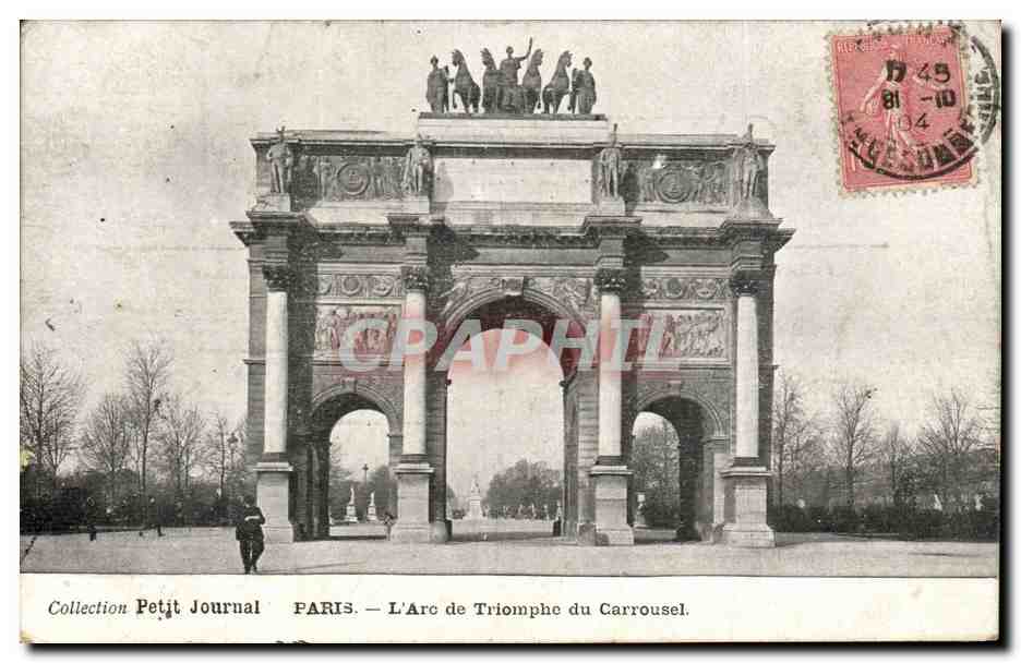 Paris CPA L'arc de triomphe du Carrousel