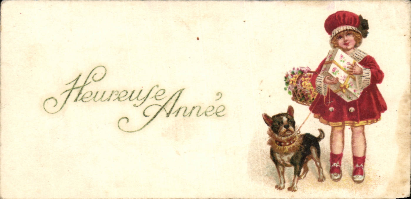 CPA Fantaisie Enfant et chien dog