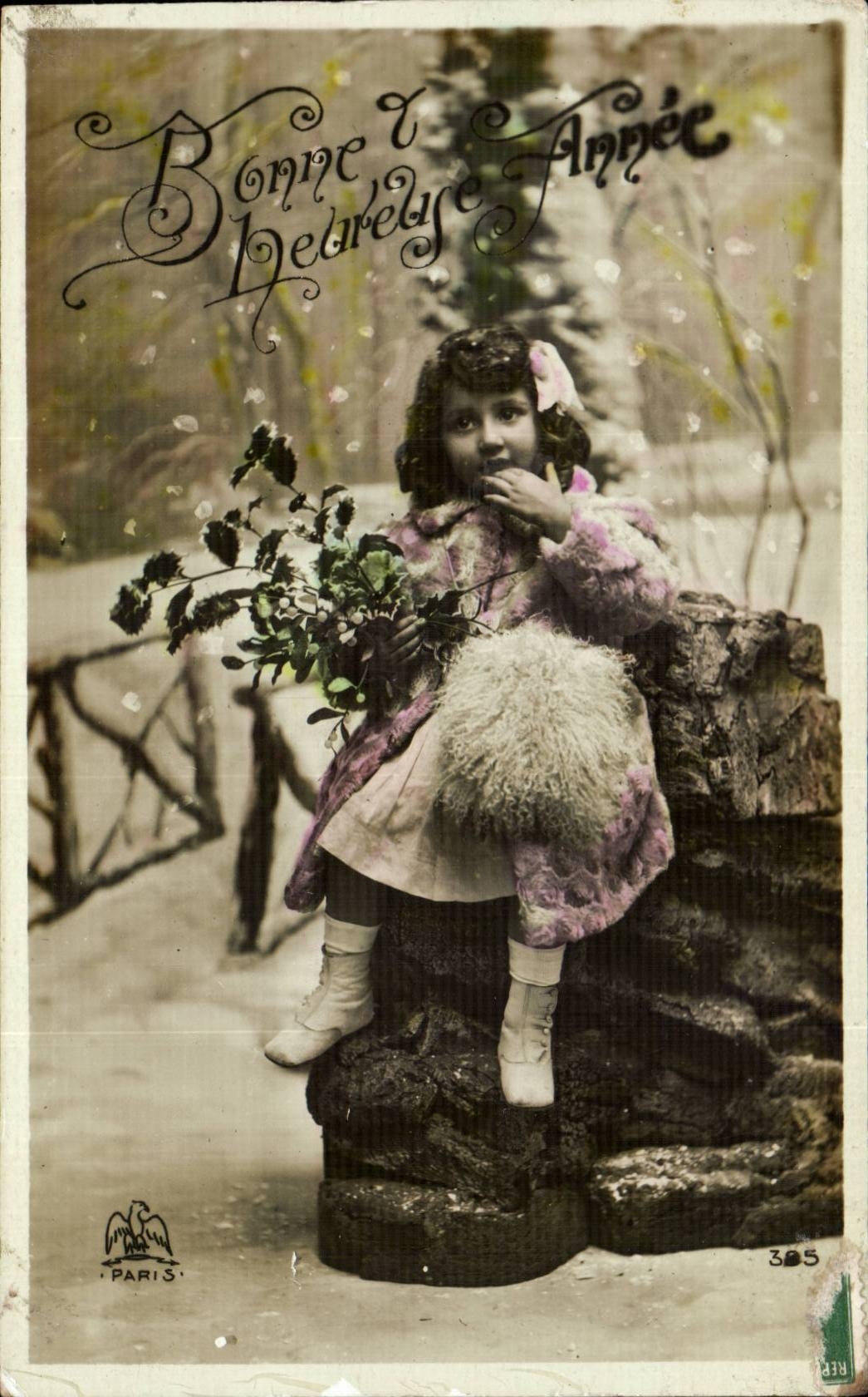 CPA Fantaisie Enfant Bonne et heureuse annee