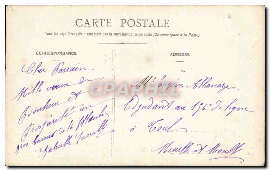 CPA Fantaisie Enfant Bonne et heureuse annee — Verso