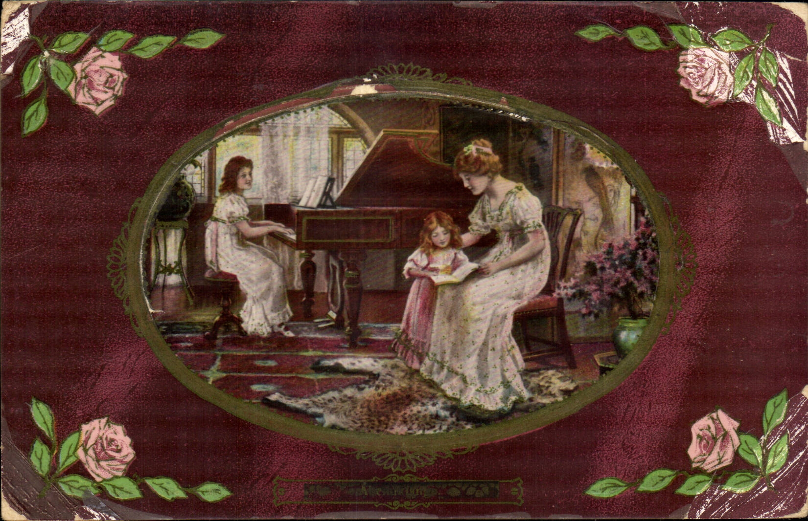CPA Fantaisie Enfant et femme