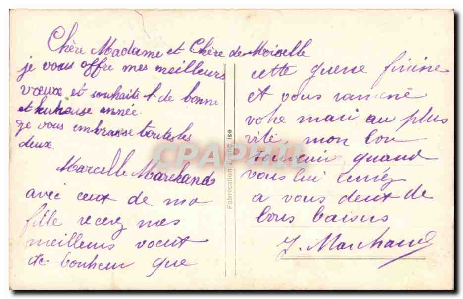 CPA Fantaisie Enfant Bonne annee — Rückseite