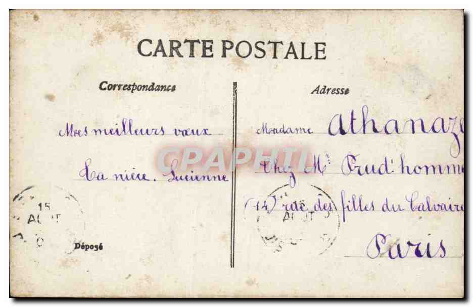 CPA Fantaisie Enfant Bonne fete — Verso