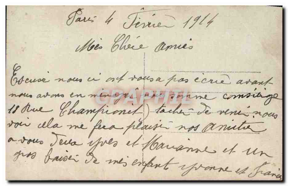 CPA Fantaisie Femme — Rückseite