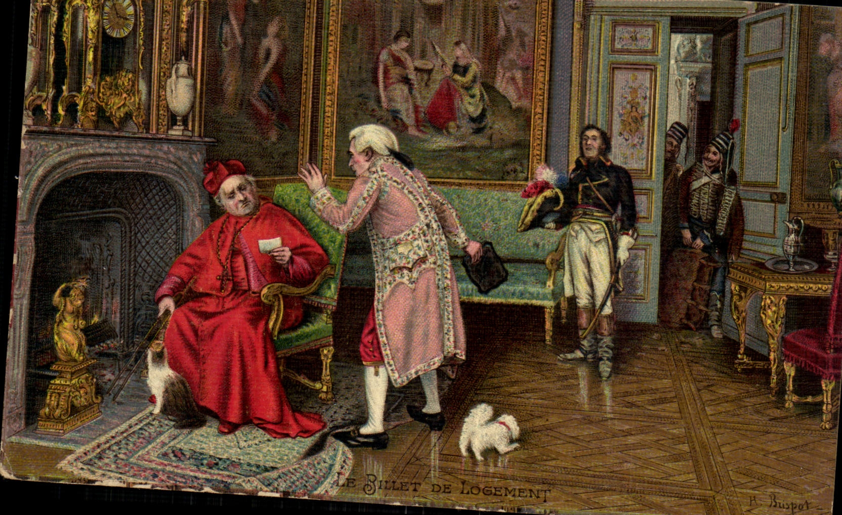CPA Fantaisie Le billet de logement ( cardinal religion ) 