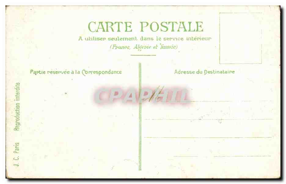 CPA Fantaisie Le billet de logement ( cardinal religion )  — Rückseite