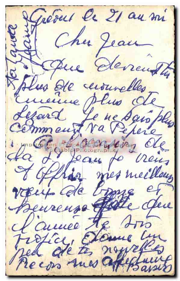 CPA Fantaisie Bonne fete — Verso