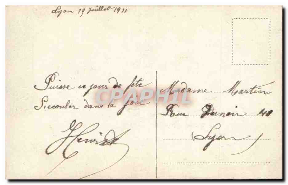 Fête — Bonne Année — Éditeur inconnu, n° de série non visible — Reverso