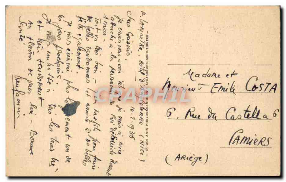 CPA Monaco Monte CArlo Le Cap martin et la frontiere italienne — Rückseite