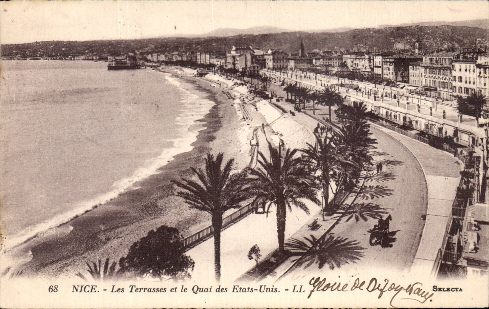 CPA Nice Les terrasses des quais des Etats Unis