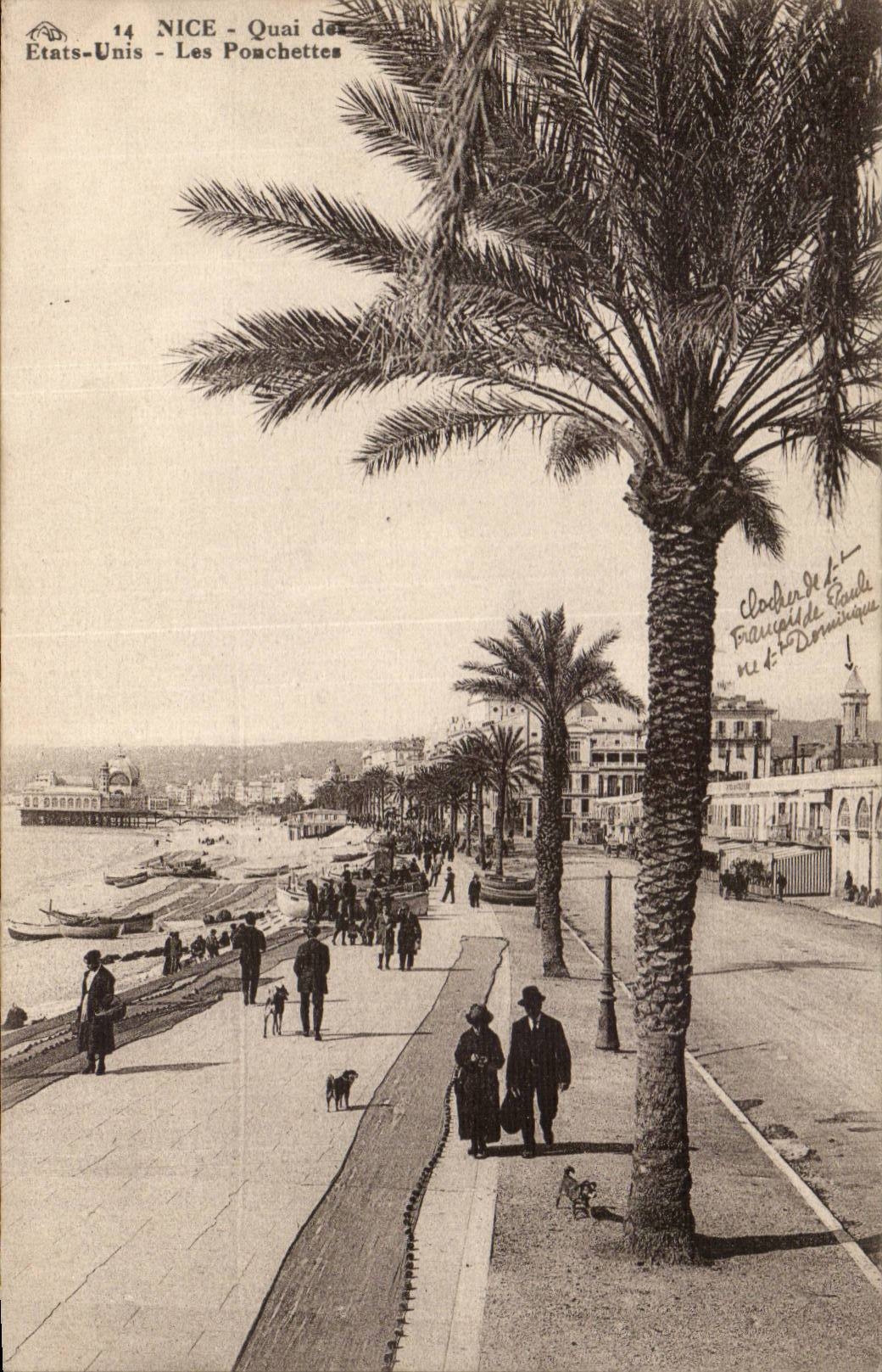 CPA Nice Quai des Etats Unis Les Poschettes