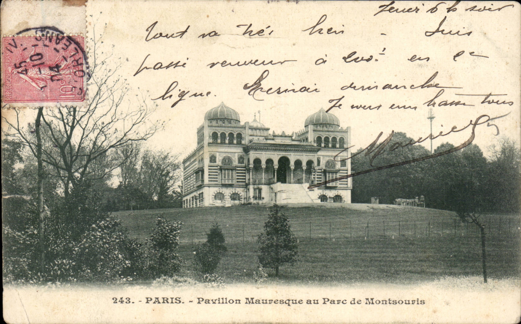 Paris CPA Pavillon mauresque au parc de montsouris