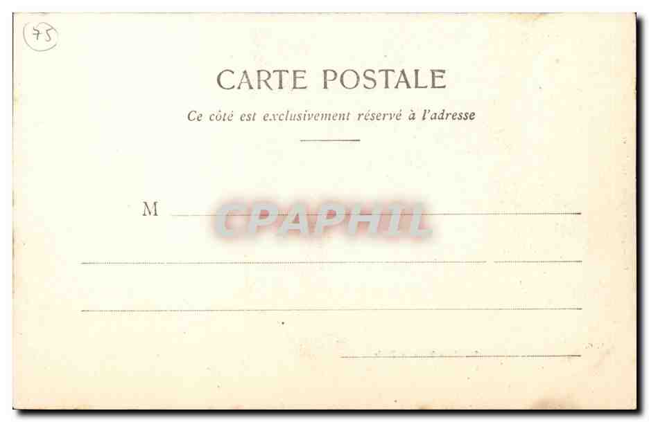 Paris CPA Hotel de ville Cabinet du prefet ( cote nord ) — Rückseite
