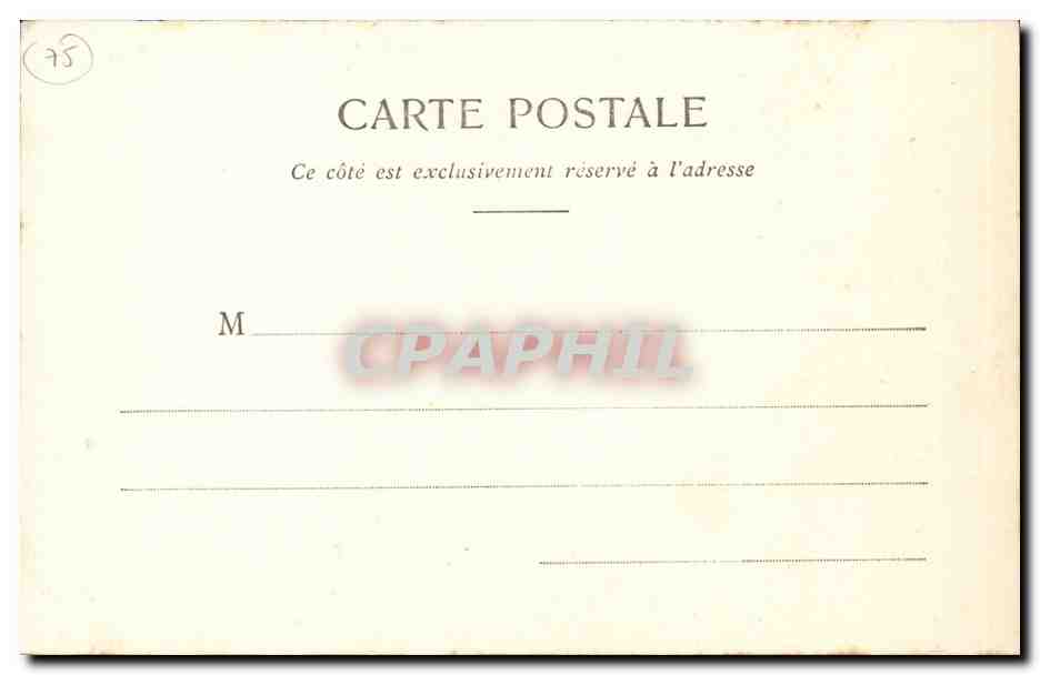 Paris CPA Hotel de ville SAlle des seances du conseil municipal — Rückseite