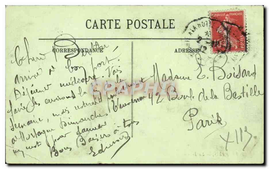 Paris CPA La Bourse — Rückseite