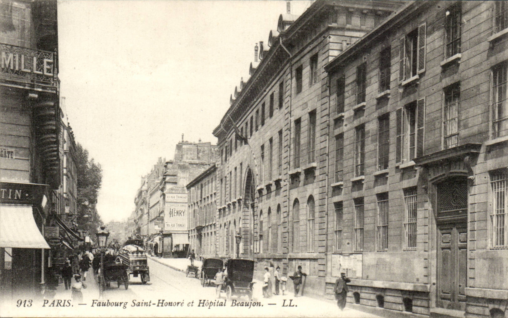 París — Faubourg Saint-Honoré y Hospital Beaujon — LL. — N° 913