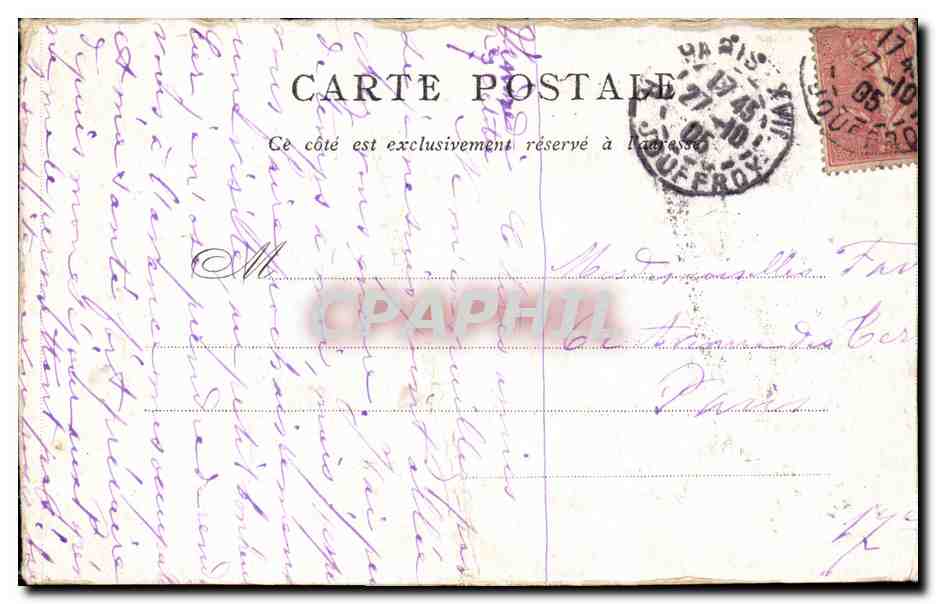 Paris CPA Opera — Rückseite