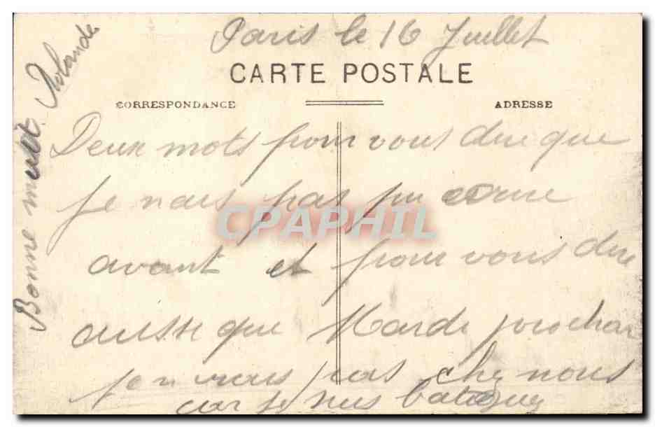 Paris CPA Eglise Notre Dame — Rückseite