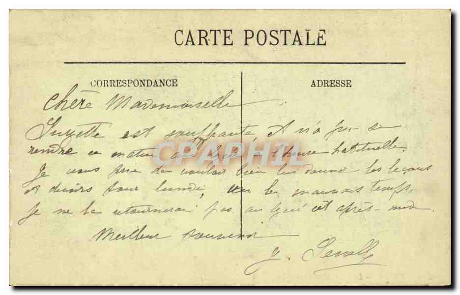 Paris CPA le parc Monceau La Naumachie — Rückseite