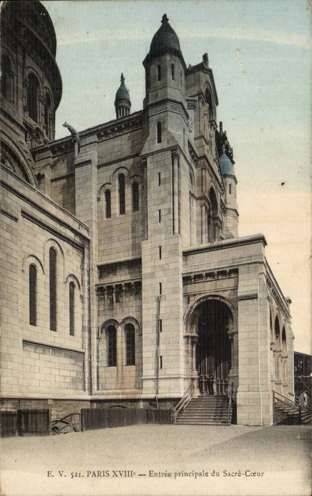 Paris CPA Sacre Coeur Montmartre Entree principale
