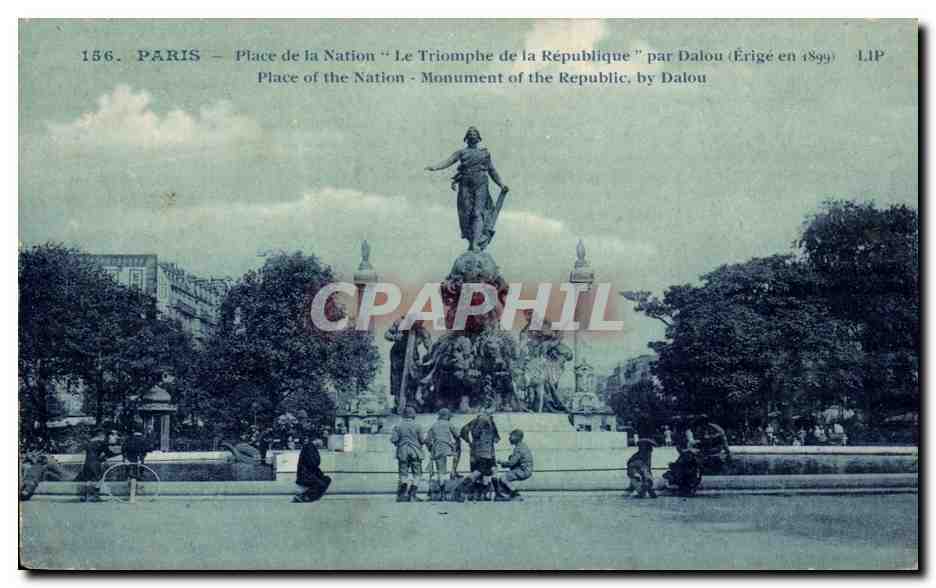 Paris CPA Place de la Nation Triomphe de la Republique