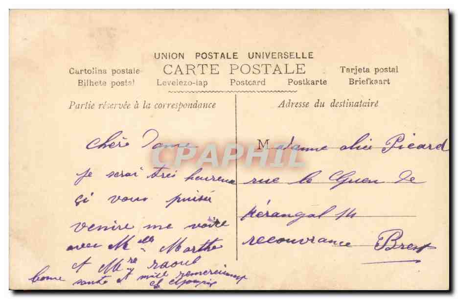 Famille avec fleurs — Série 708 — Éditeur non identifié — Achterkant