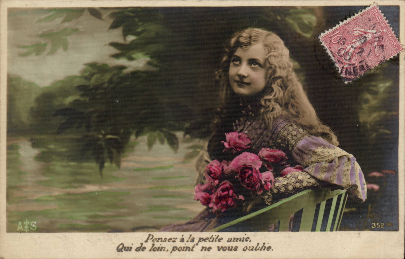 Jeune fille avec roses — texte poétique — éditeur A&S n°352