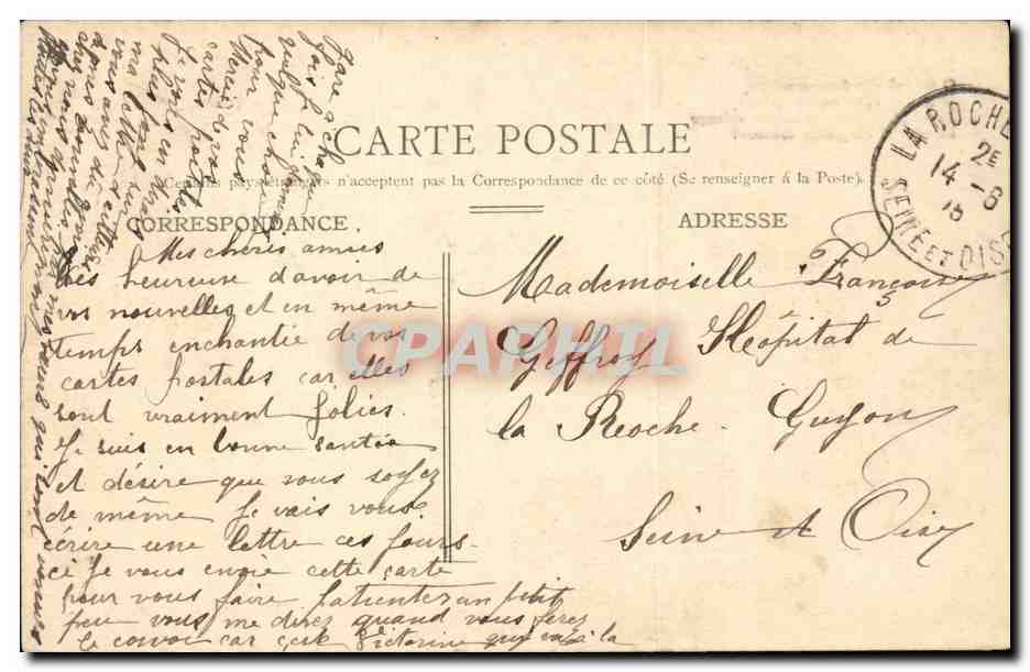 Frau mit Blumenstrauß — P.L. — Paris, 1905 — Rückseite