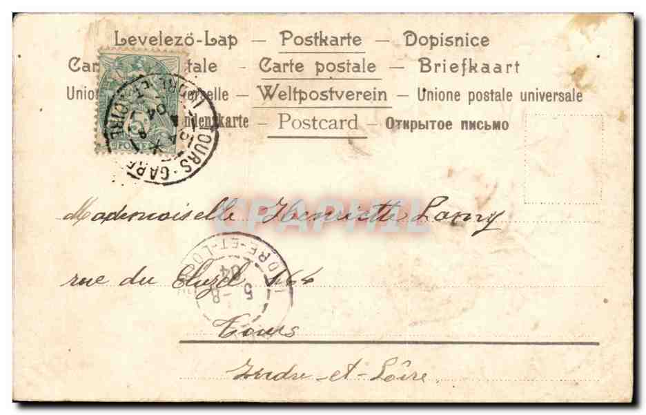 CPA Fantaisie Fleurs Bonne fete — Rückseite