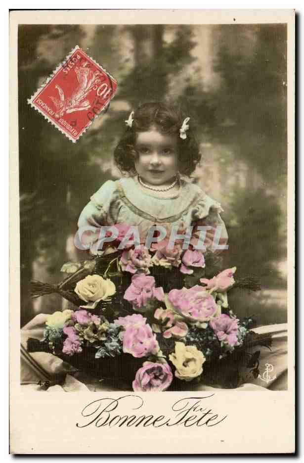 CPA Fantaisie Enfant Bonne fete
