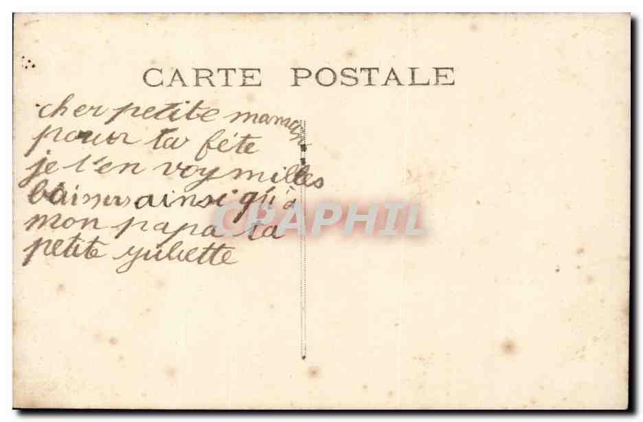CPA Fantaisie Enfant Bonne fete — Verso