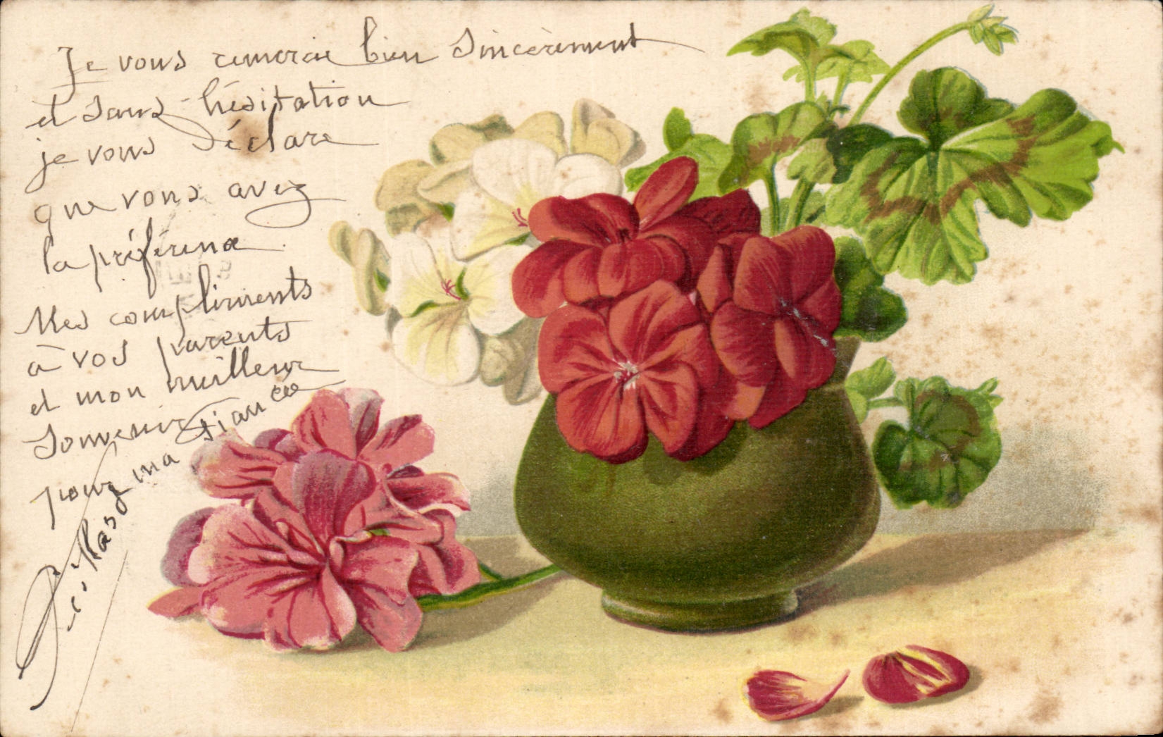 CPA Fantaisie Fleurs