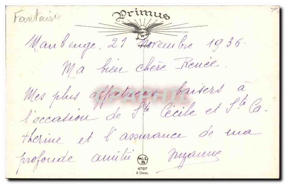 CPA Traces dans la neige en montagne — Rückseite